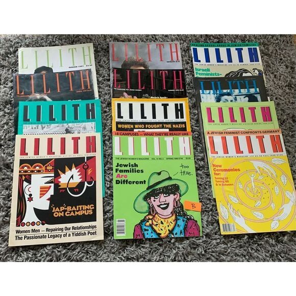 B- Lilith Independent Jewish Women's Magazine LOT 12 vtg ISSUES 1986-1991 - Picture 1 of 3